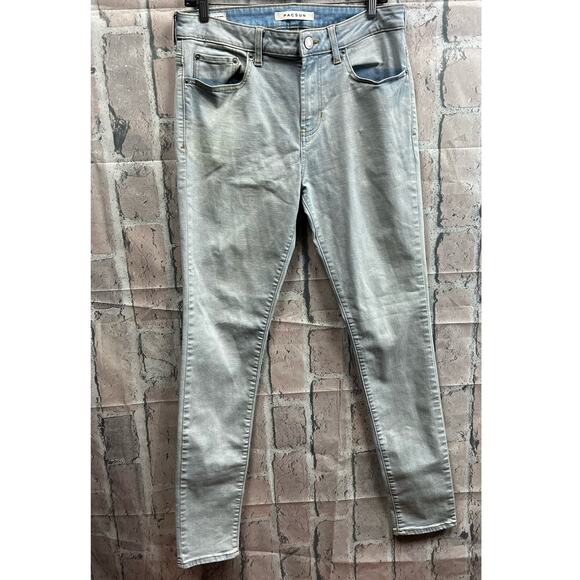 PacSun Men’s Stretch Light Indigo Stacked Skinny Jeans Size 31X32 - Picture 2 of 11